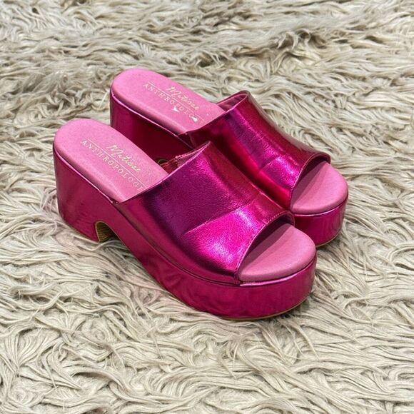 Matisse for Anthropologie metallic pink platform heels size 7 - Picture 9 of 9